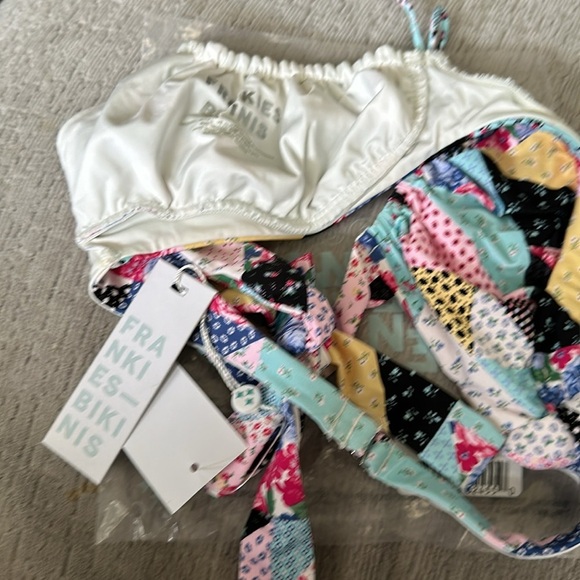 Frankie’s Bikinis Bernie patchwork bikini TOP ONLY - Picture 6 of 7